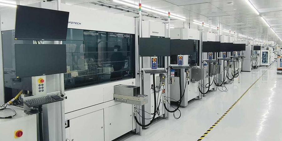 Infotech Fertigungslinie für Powermodule Infotech Fertigungslinie für Powermodule