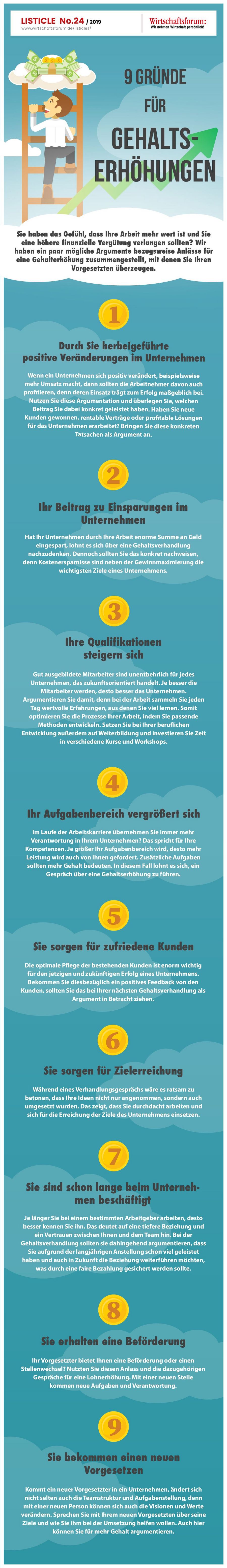 9 Gründe für Gehaltserhöhungen 9 Gründe für Gehaltserhöhungen
