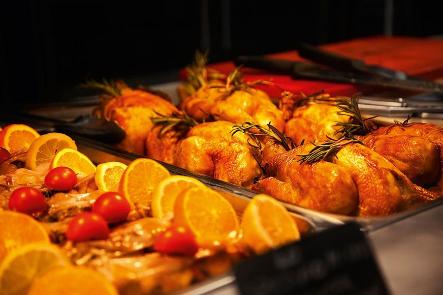 Frische Zutaten von Eataly am Buffet. Frische Zutaten von Eataly am Buffet.