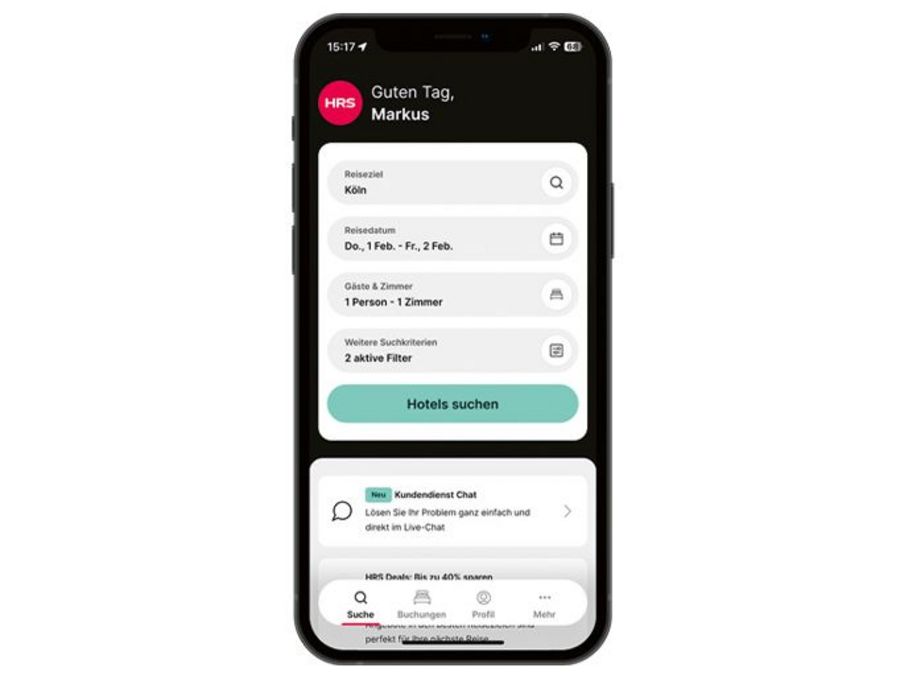 HRS App für Smartphones HRS App für Smartphones