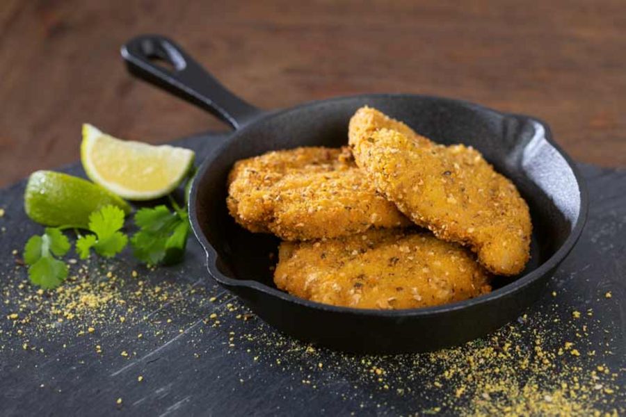 DKB Partner in Food Solutions Hähnchen paniert mit der Dukkah-Paniermehlmischung DKB Partner in Food Solutions Hähnchen paniert mit der Dukkah-Paniermehlmischung