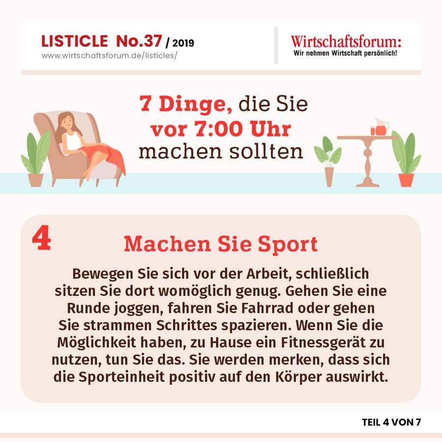7 Dinge, die Sie vor 7:00 Uhr machen sollten - Machen Sie Sport 7 Dinge, die Sie vor 7:00 Uhr machen sollten - Machen Sie Sport