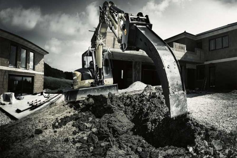 HENLE Baumaschinentechnik Telelöffel im Einsatz beim Kabelbau HENLE Baumaschinentechnik Telelöffel im Einsatz beim Kabelbau