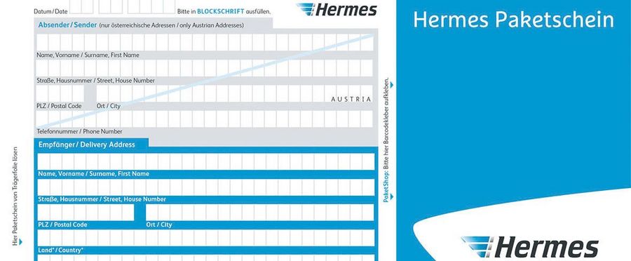 Hermes Paketaufkleber Hermes Paketaufkleber