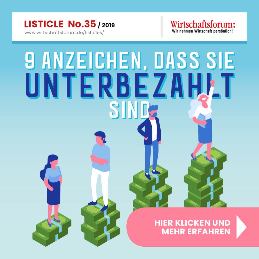 9 Anzeichen, dass Sie unterbezahlt sind - Wirtschaftsforum Listicle 9 Anzeichen, dass Sie unterbezahlt sind - Wirtschaftsforum Listicle