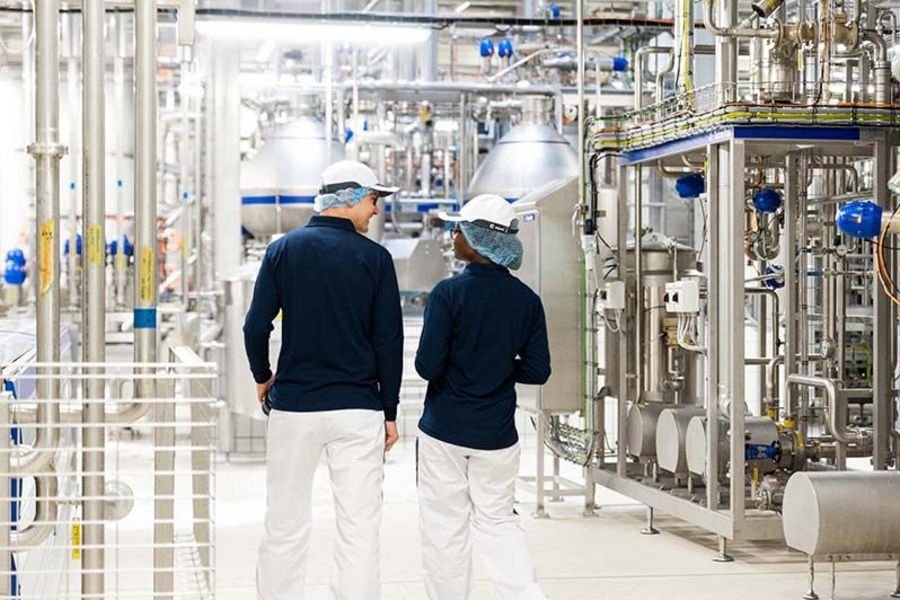 Milei Mitarbeiter in der Produktion
