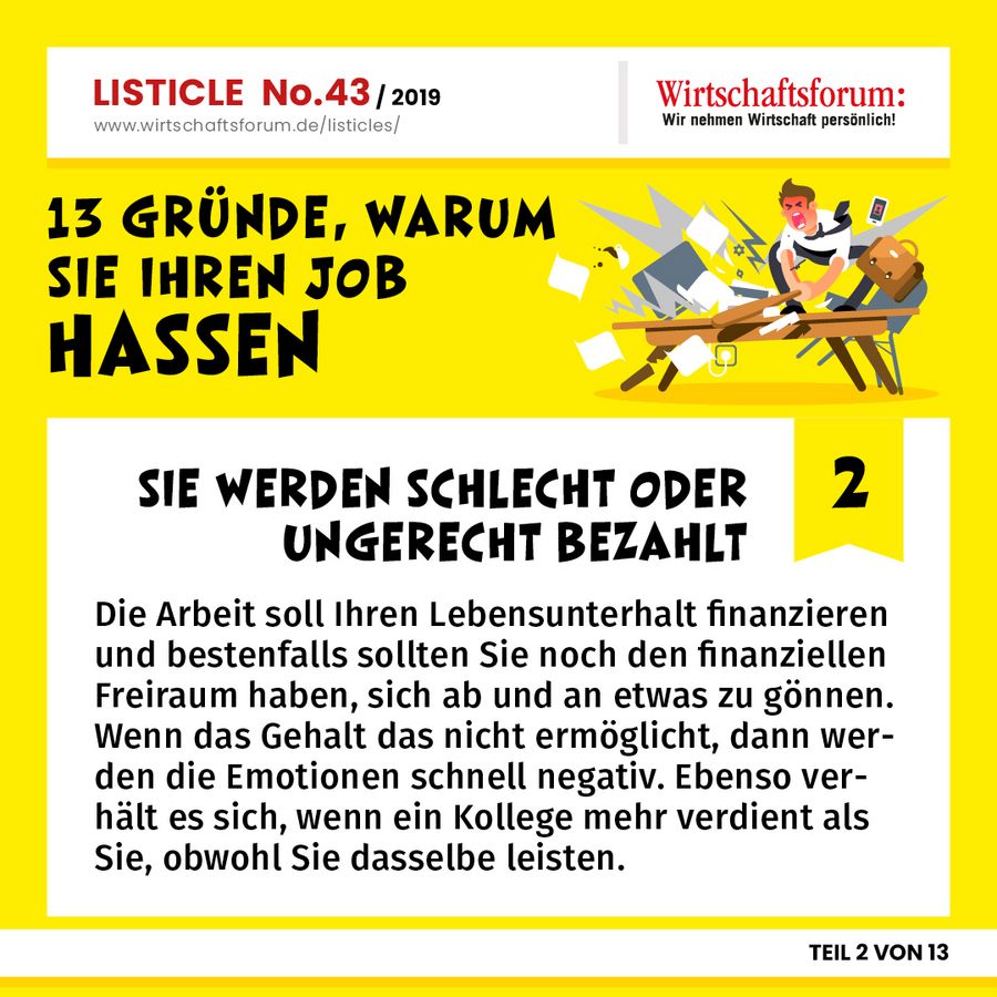 13 Gründe, warum Sie Ihren Job hassen - Sie werden schlecht oder ungerecht bezahlt 13 Gründe, warum Sie Ihren Job hassen - Sie werden schlecht oder ungerecht bezahlt