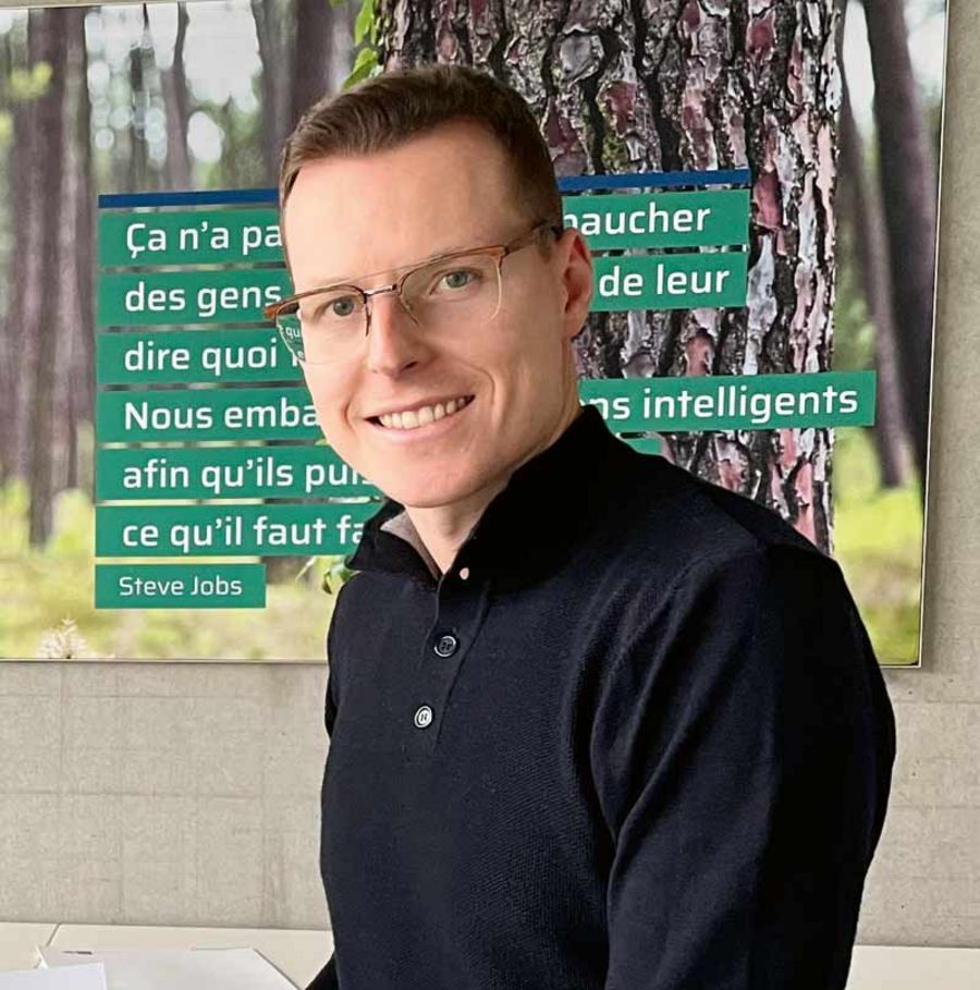 Fabien Joerger, Werksleiter der PGS ULLU Paletten GmbH Fabien Joerger, Werksleiter der PGS ULLU Paletten GmbH