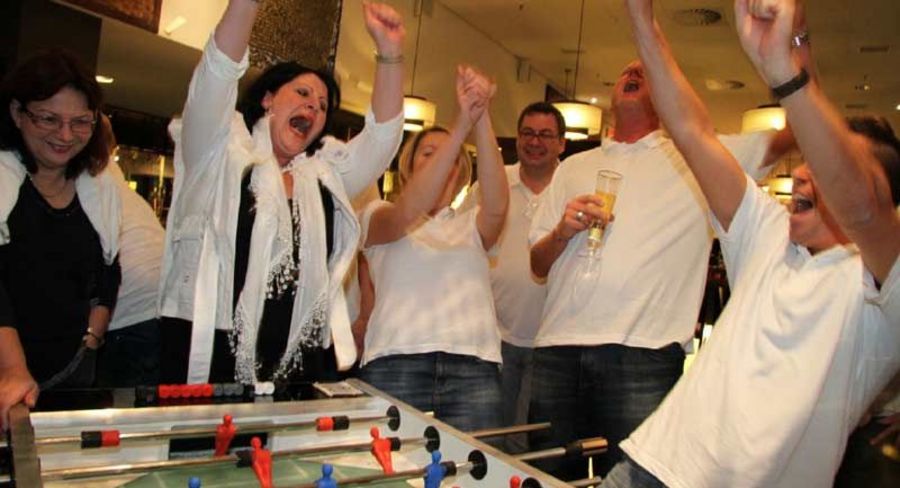 Tischkicker in Action