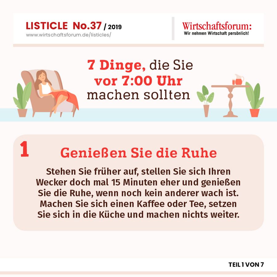 7 Dinge, die Sie vor 7:00 Uhr machen sollten - Genießen Sie die Ruhe 7 Dinge, die Sie vor 7:00 Uhr machen sollten - Genießen Sie die Ruhe