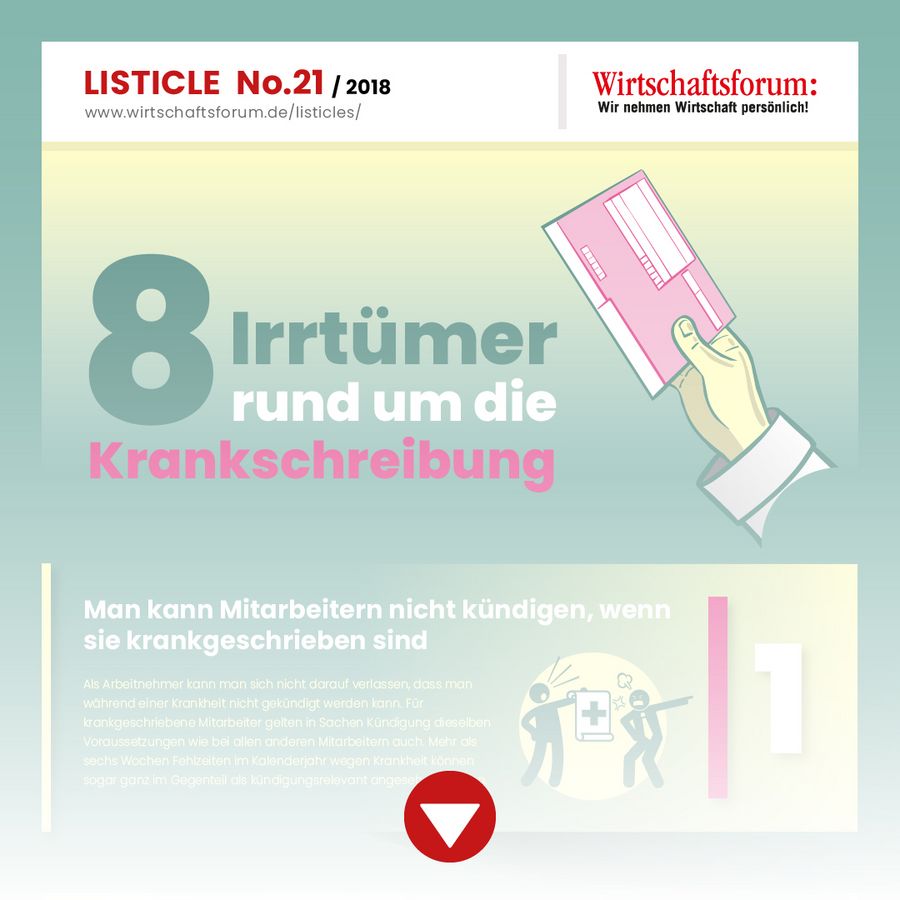 8 Irrtümer rund um die Krankschreibung