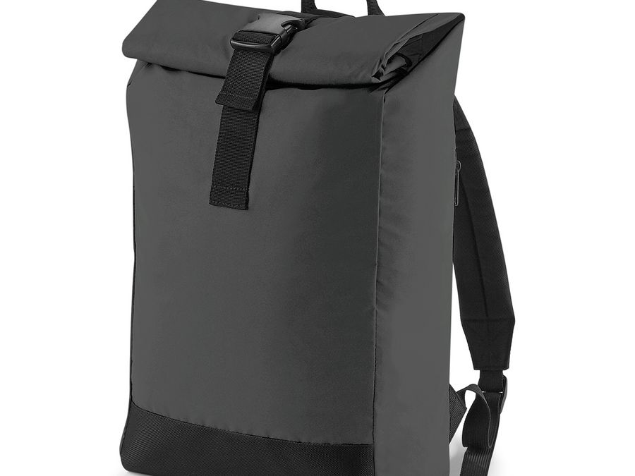 Reflektierender Roll-Top Rucksack von BagBase