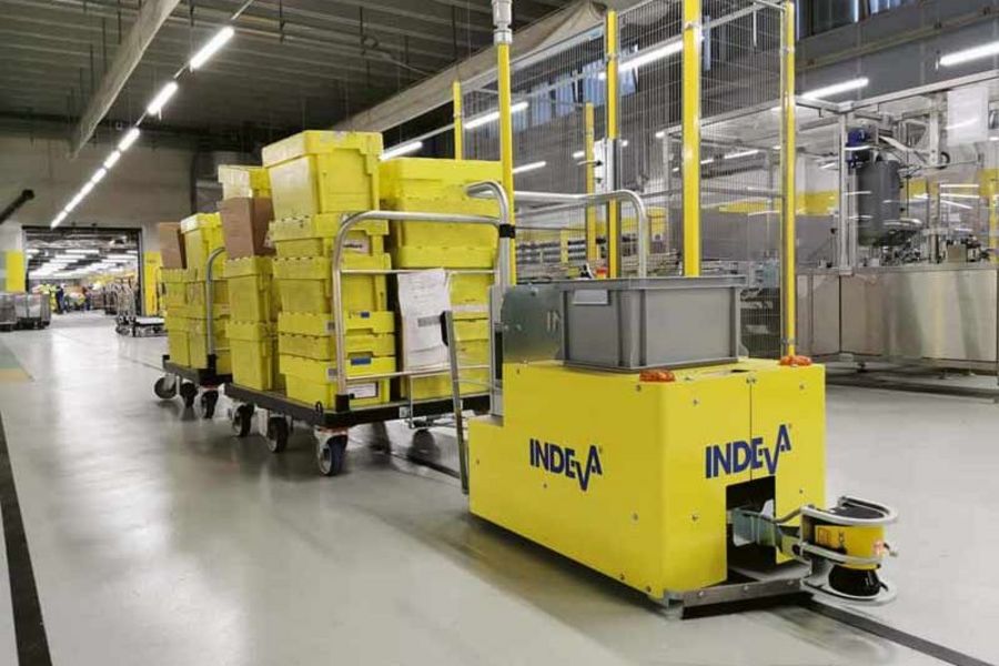 Scaglia INDEVA fahrerloses Transportfahrzeug Scaglia INDEVA fahrerloses Transportfahrzeug