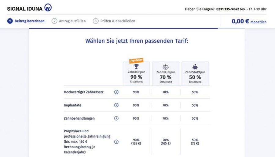 Brockhaus - Beitragsrechner für die Zahnzusatzversicherung Brockhaus - Beitragsrechner für die Zahnzusatzversicherung