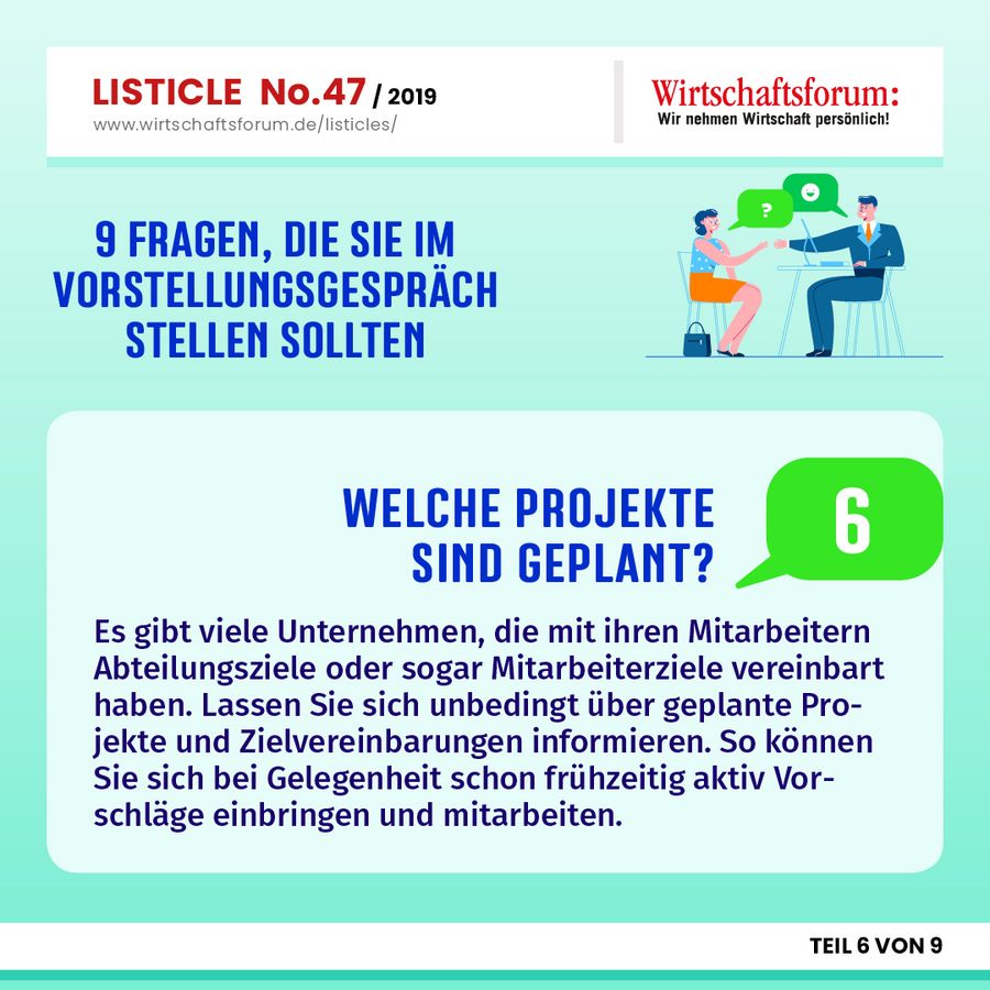 9 Fragen, die Sie im Vorstellungsgespräch stellen sollten - Welche Projekte sind geplant? 