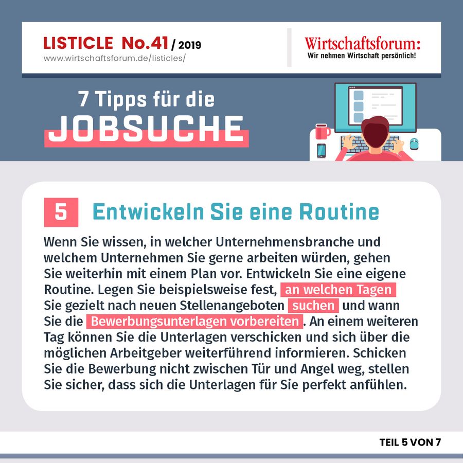 Entwickeln Sie eine Routine Entwickeln Sie eine Routine