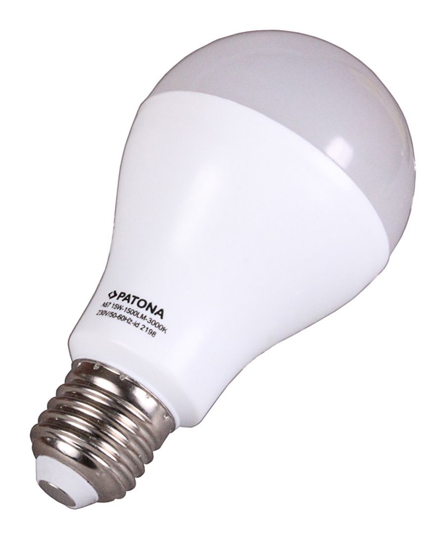 LED E27 SMD 2835 15W 230V 3000K 1500lm (warmweiß), Milchglas, Keramik, dimmbar