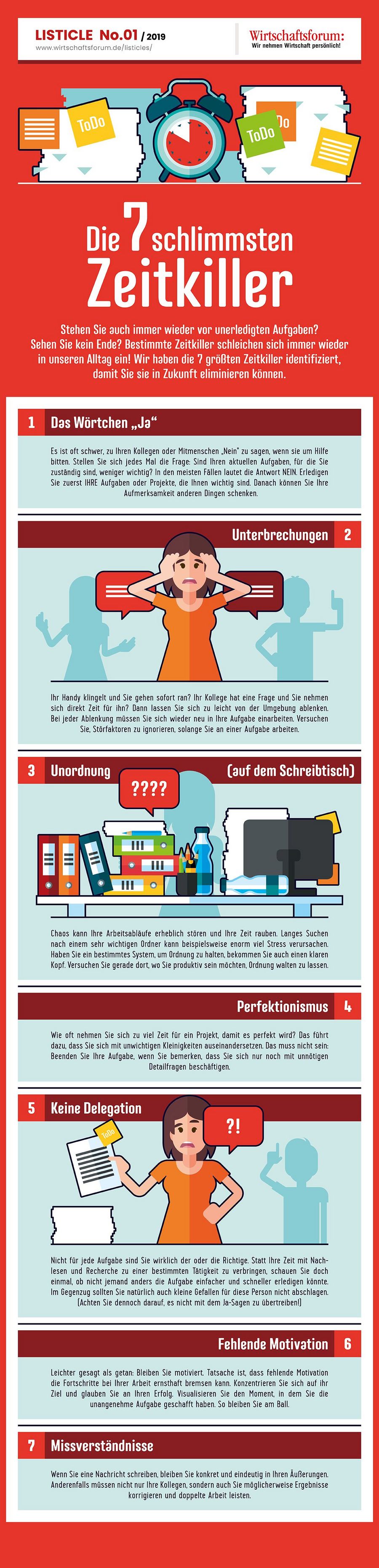 Die 7 schlimmsten Zeitfresser - Wirtschaftsforum Listicles Die 7 schlimmsten Zeitfresser - Wirtschaftsforum Listicles