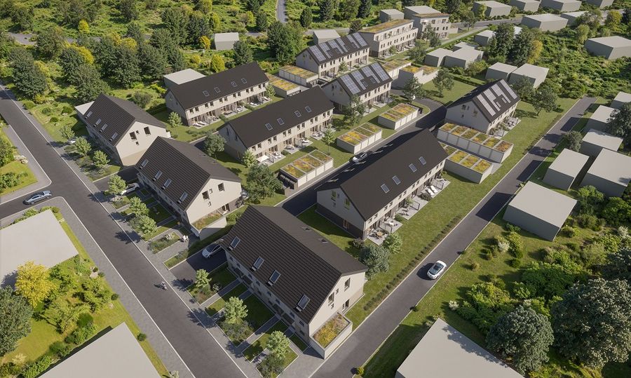 Vertriebsstart der modernen Reihenhäuser in Leipzig-Probstheida "An der Blumenquelle"