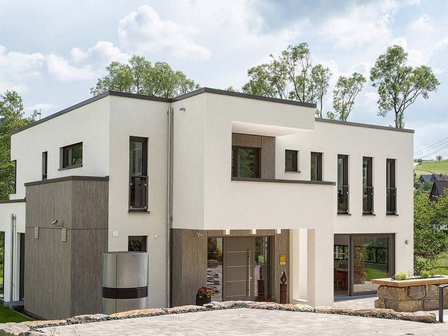 Das Plusenergiehaus ‘Satchmo’ vereint eine energetische Bauweise mit einer sehr anspruchsvollen Architektur und ist auch technologisch auf dem neuesten Stand Das Plusenergiehaus ‘Satchmo’ vereint eine energetische Bauweise mit einer sehr anspruchsvollen Architektur und ist auch technologisch auf dem neuesten Stand