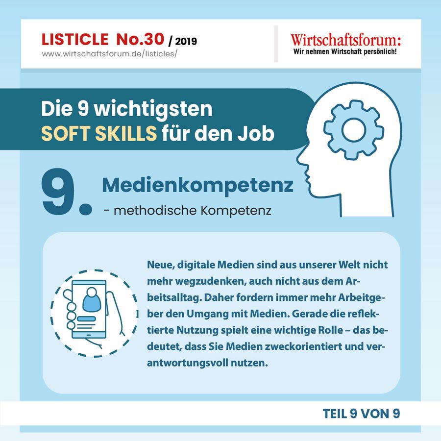Die 9 wichtigsten Soft Skills für den Job - Medienkompetenz Die 9 wichtigsten Soft Skills für den Job - Medienkompetenz