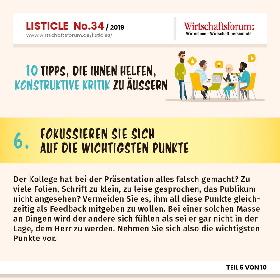 10 Tipps, die Ihnen helfen, konstruktive Kritik zu äußern - Fokussieren Sie sich auf die wichtigsten Punkte 10 Tipps, die Ihnen helfen, konstruktive Kritik zu äußern - Fokussieren Sie sich auf die wichtigsten Punkte