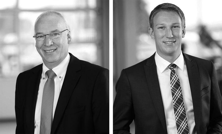 Der Geschäftsführender Gesellschafter Hans-Joachim Mühlenfeld und Malte Mühlenfeld, Assistent der Geschäftsleitung Der Geschäftsführender Gesellschafter Hans-Joachim Mühlenfeld und Malte Mühlenfeld, Assistent der Geschäftsleitung