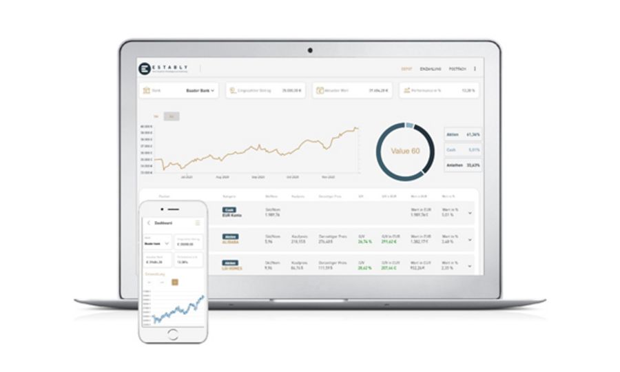 Dashboard auf Laptop und Smartphone Dashboard auf Laptop und Smartphone