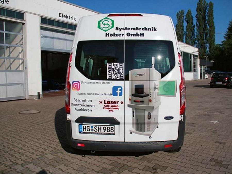 Das Lasermobil der Systemtechnik Hölzer GmbH ist vor Ort bei den Kunden im Einsatz Das Lasermobil der Systemtechnik Hölzer GmbH ist vor Ort bei den Kunden im Einsatz