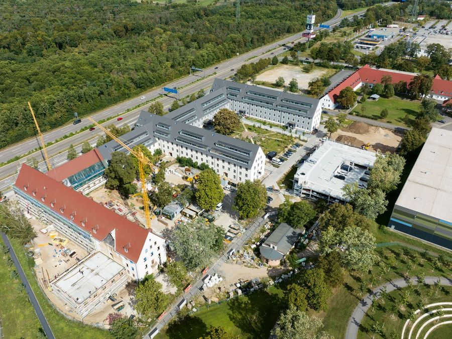 3iPro GmbH Luftbild des E-Gebäudes 3iPro GmbH Luftbild des E-Gebäudes