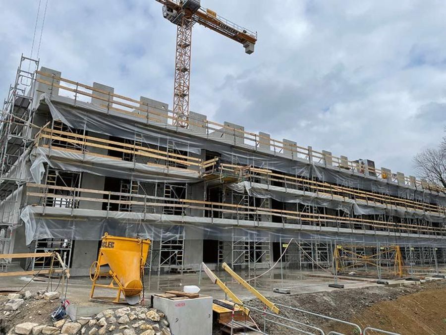 Dobler GmbH & Co. KG Bauunternehmung Hochbau Baustelle Wohnanlage Mering Dobler GmbH & Co. KG Bauunternehmung Hochbau Baustelle Wohnanlage Mering