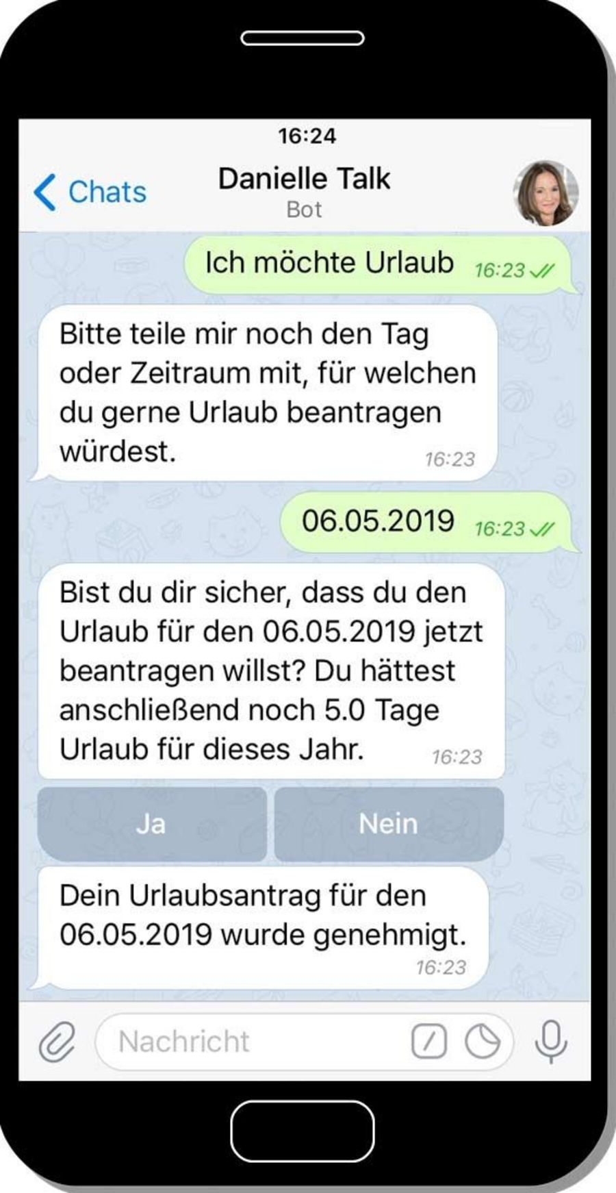 Danielle Software - Urlaubsantrag auf dem Smartphone Danielle Software - Urlaubsantrag auf dem Smartphone