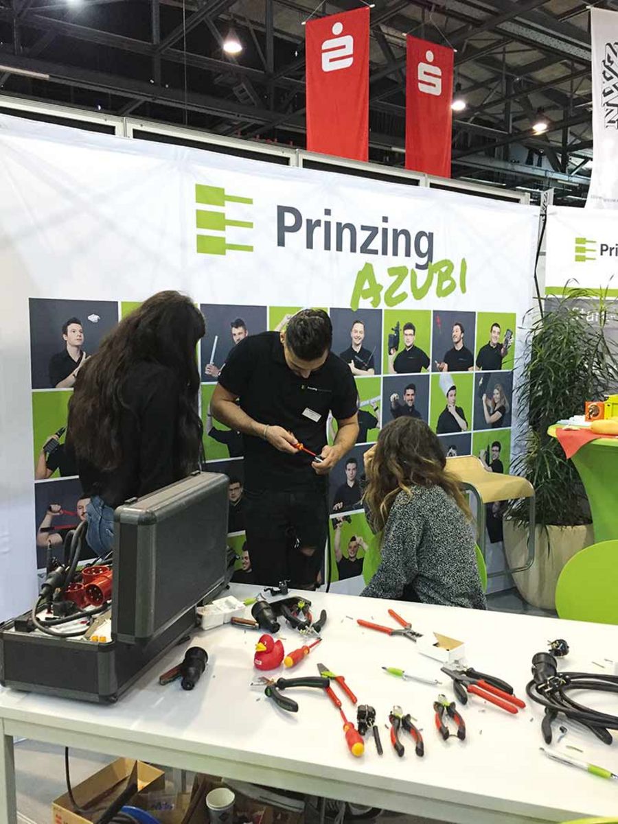 Prinzing Elektrotechnik auf einer Ausbildungsmesse Prinzing Elektrotechnik auf einer Ausbildungsmesse