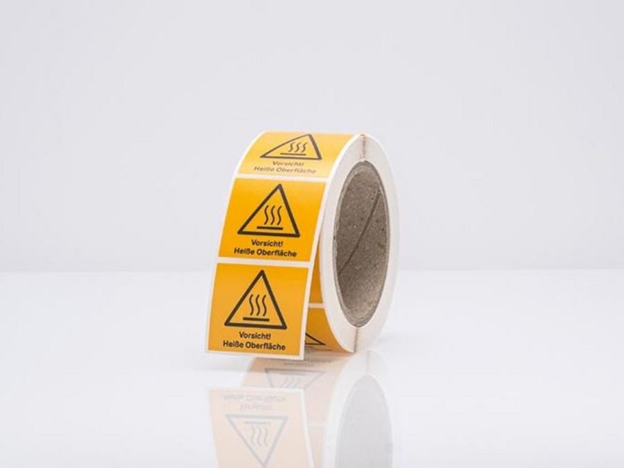 robos-labels Hitzebeständiges Warnetikett robos-labels Hitzebeständiges Warnetikett