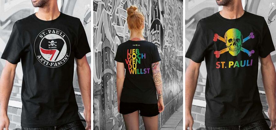 Merchandise und Marketing gehen beim FC St. Pauli Hand in Hand, dabei werden auch klare Botschaften transportiert Merchandise und Marketing gehen beim FC St. Pauli Hand in Hand, dabei werden auch klare Botschaften transportiert