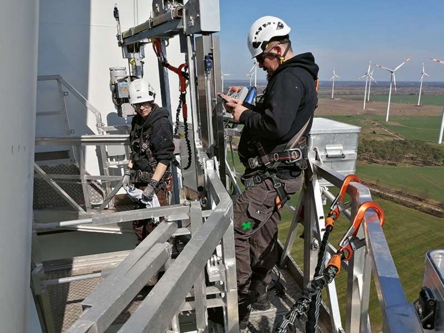 Eno Energy Windkraftanlage Wartungsarbeiten