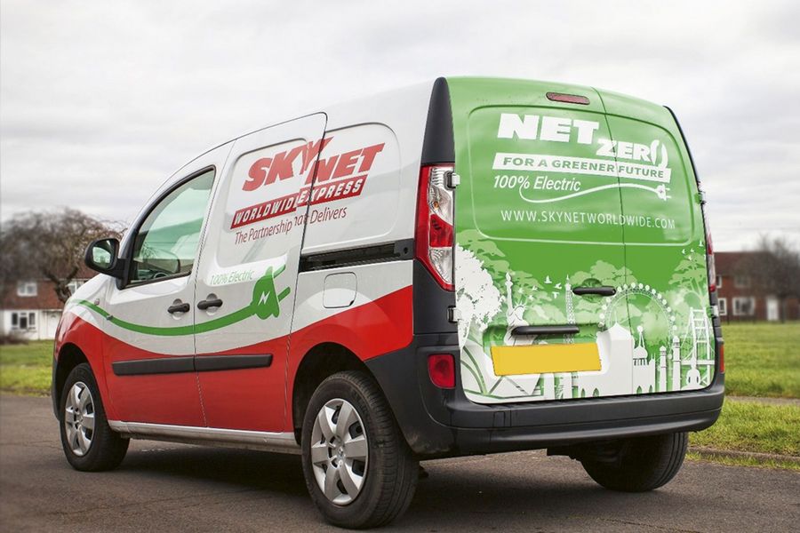 Skynet Worldwide Express B.V. NetZero-Fahrzeug Skynet Worldwide Express B.V. NetZero-Fahrzeug