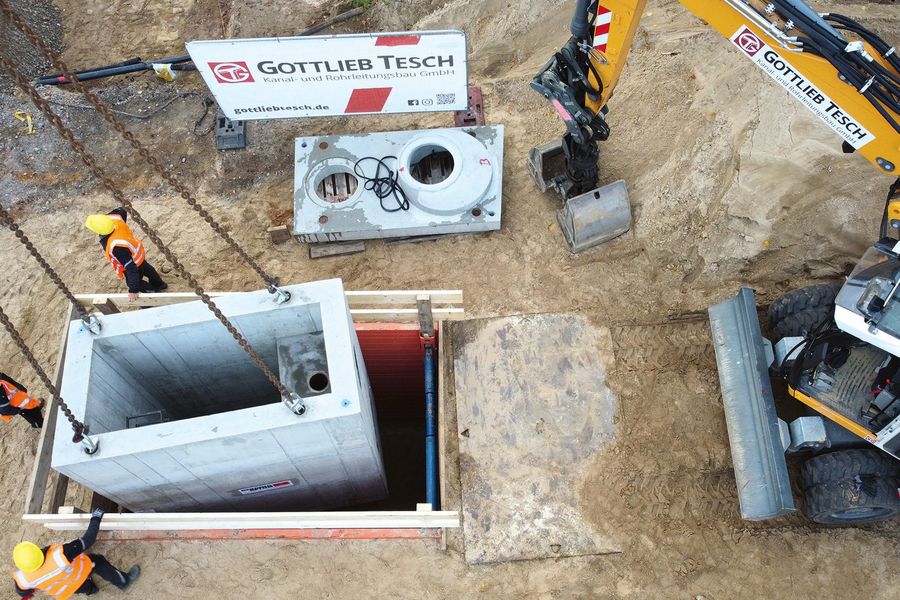 Gottlieb Tesch Kanal- und Rohrleitungsbau GmbH Großschacht-Einbau Gottlieb Tesch Kanal- und Rohrleitungsbau GmbH Großschacht-Einbau