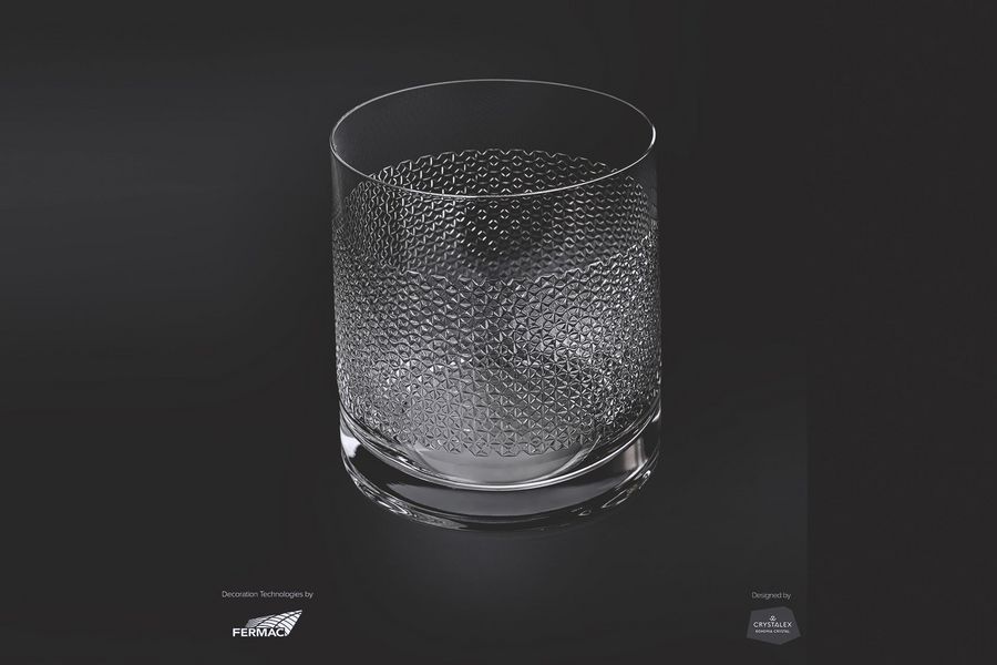 Detailverliebte Dekoration: Glas mit kristallähnlichem 3D-Druckeffekt für hochwertige Verpackungslösungen