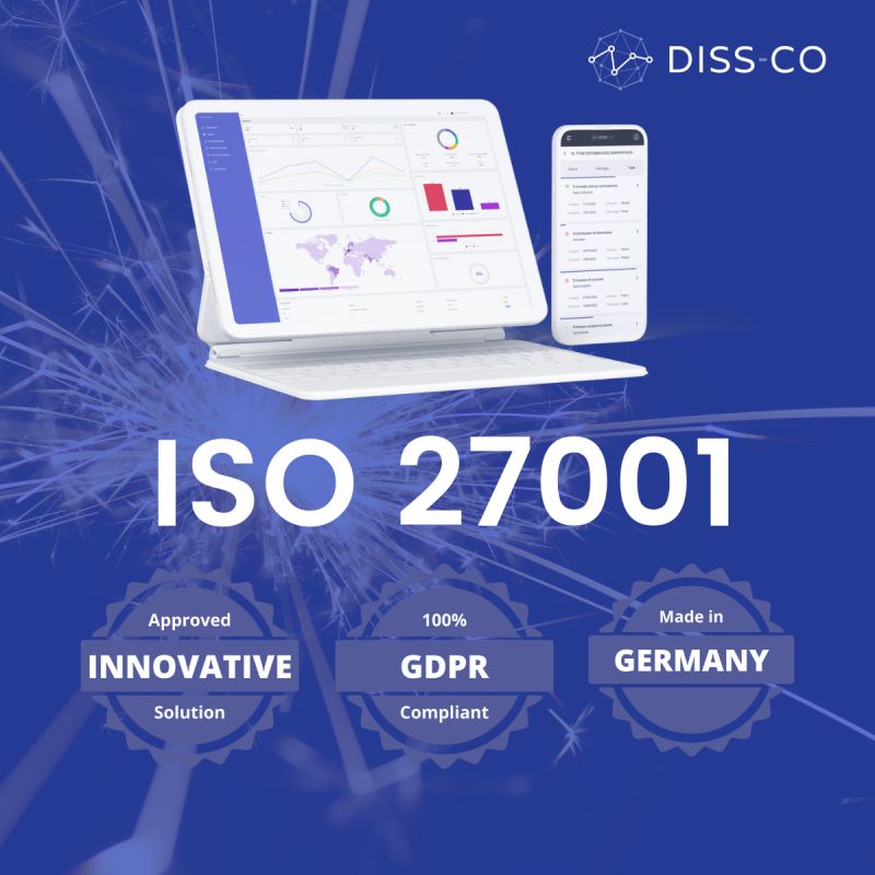 Hinweisgebersystem von DISS-CO ist ISO 27001 zertifiziert!