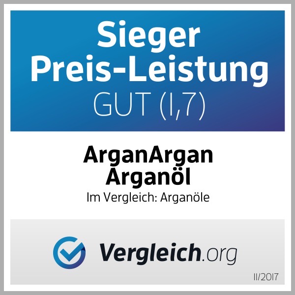 ARGANARGAN Bio-Arganöl  (Gourmet-Speiseöl) ist Sieger PREIS : LEISTUNG